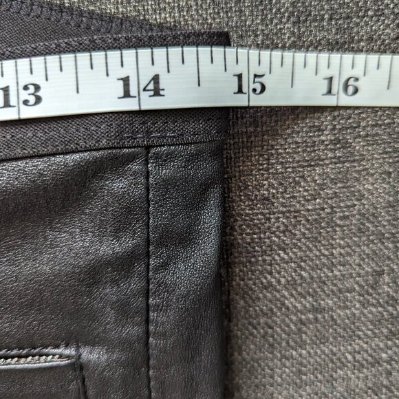 Milly Black Lamb Leather Skinny Leggings - Pull on Pants - Picture 11 of 15